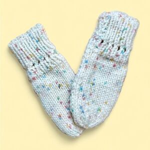 Sweet Hand-Knit Newborn Mittens